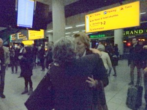 Annemiek op Schiphol